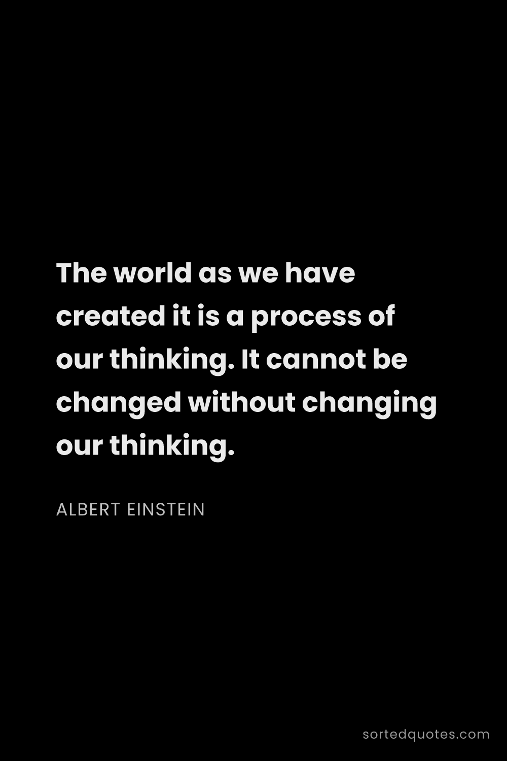 Quote by Albert Einstein: "The world as we have created it is a process of ou..."