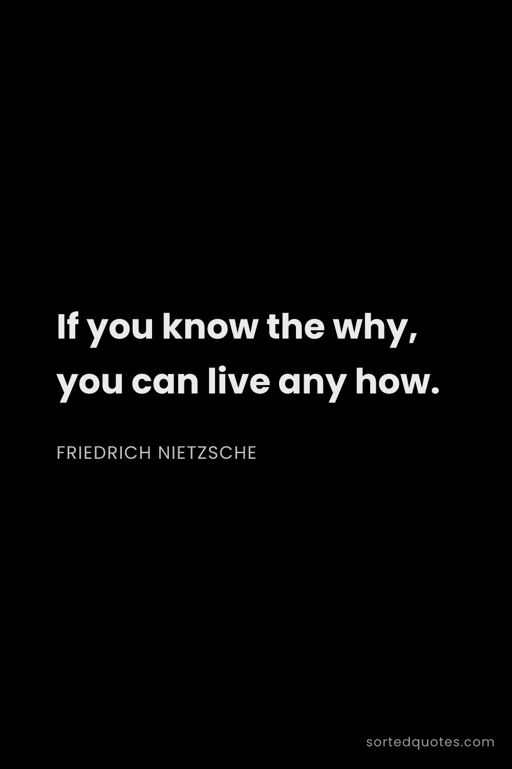 Quote by Friedrich Nietzsche: "If you know the why, you can live any how...."
