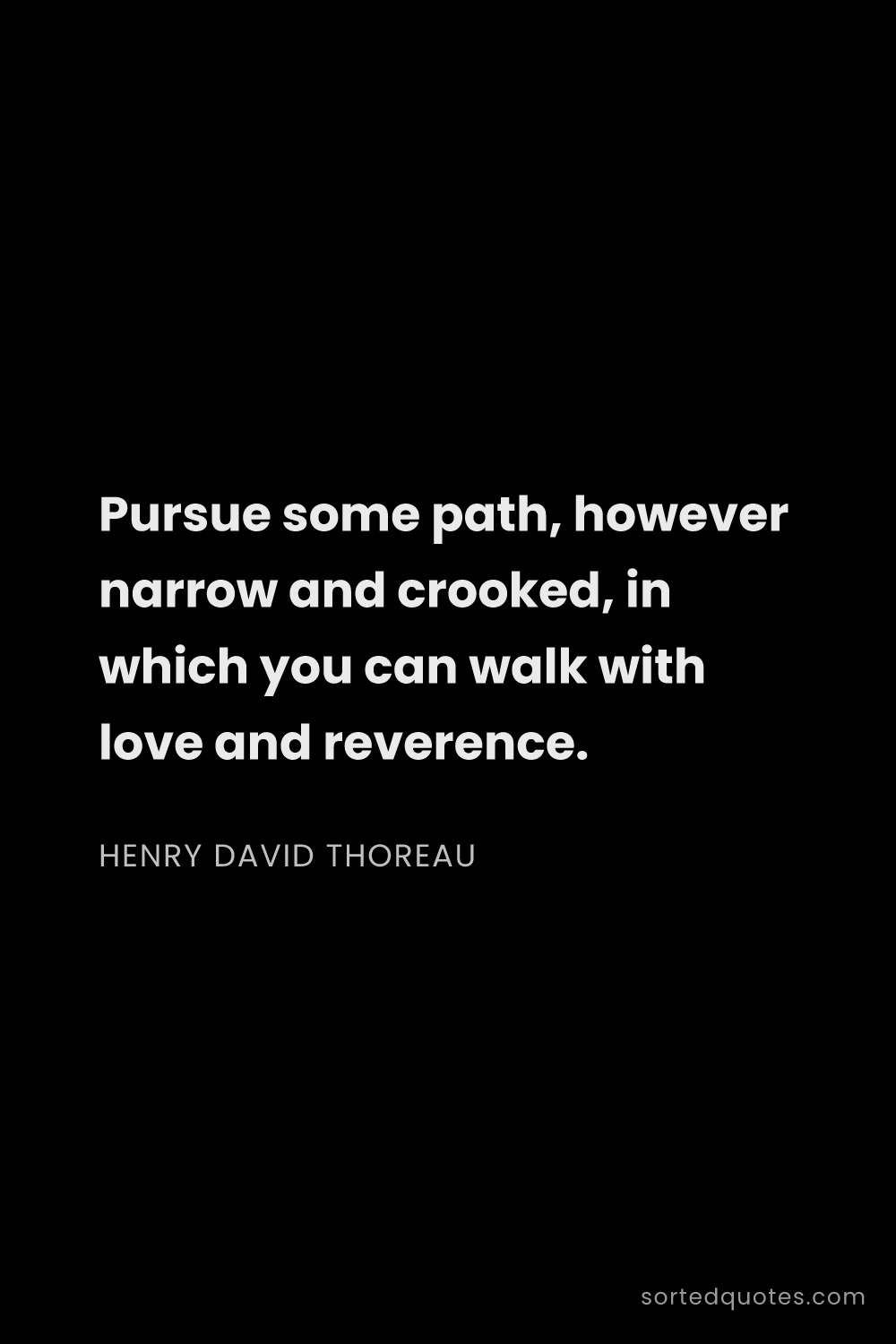 Quote by Henry David Thoreau: "Pursue some path, however narrow and crooked, in w..."