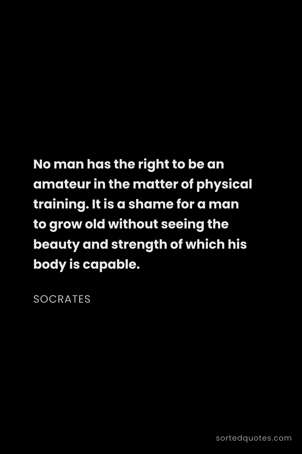 Quote by Socrates: "No man has the right to be an amateur in the matte..."